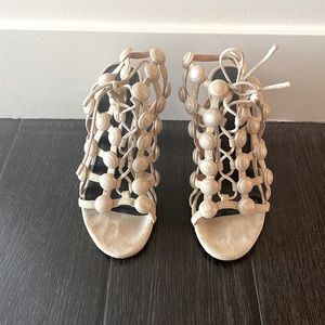 Alexander Wang Rubie Leather Cage Sandal, Size 36.5, Only worn twice
